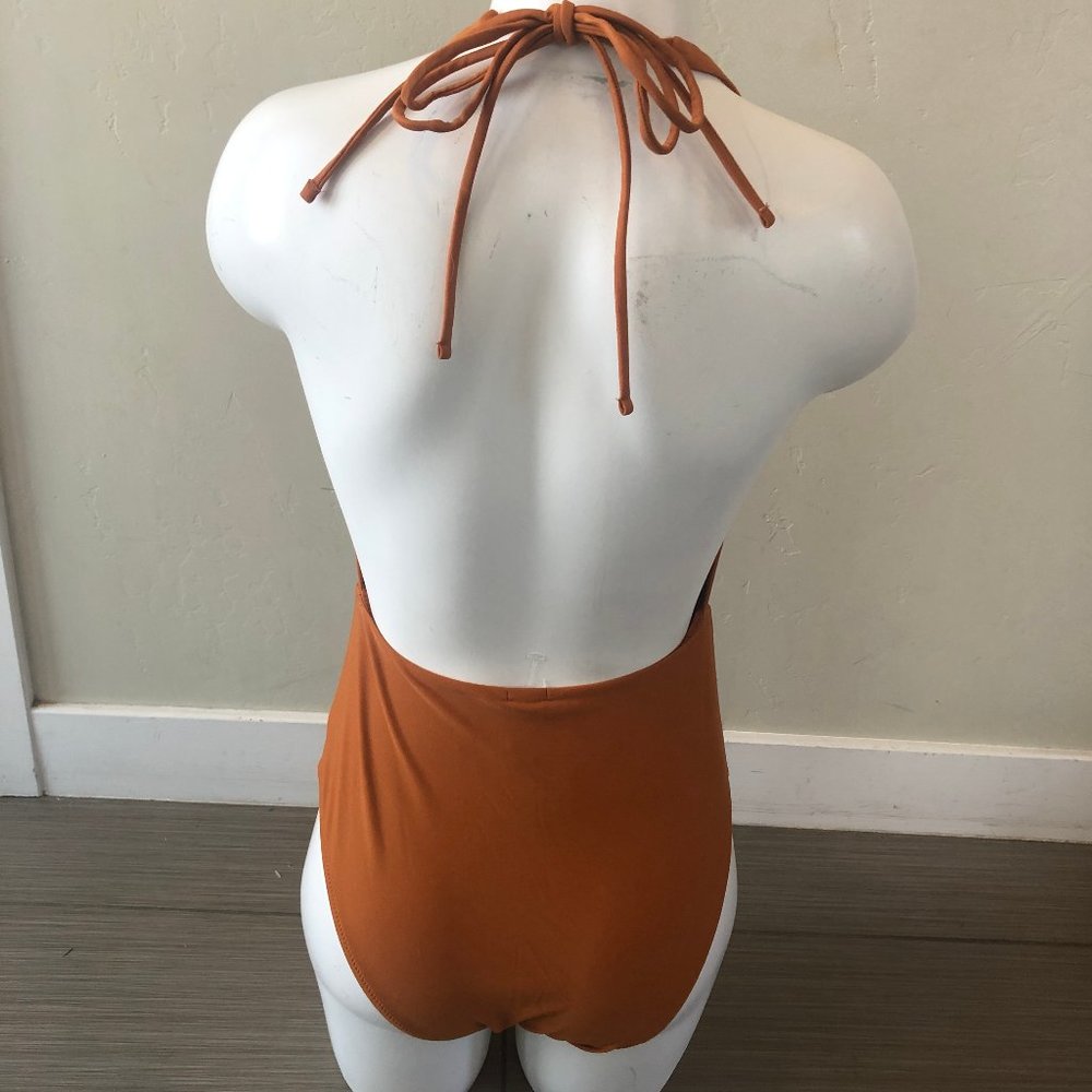NEW Aerie Rust Color One Piece Swimming Suit Sexy - Picture 2 of 3
